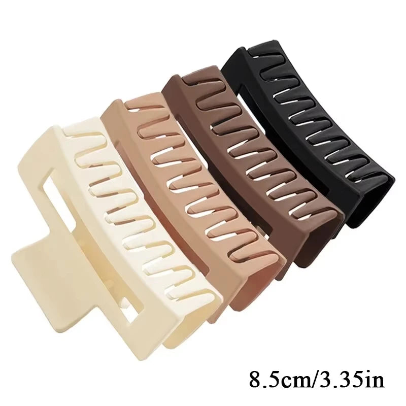 4-Piece Matte Hair Claw Clip Set - Strong Grip, Non Slip Large Claw Clips for Women